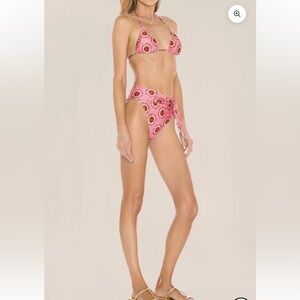 NWT adriana degreas yellow EXOTIC PASSION HIGH-LEG BIKINI WITH KNOT